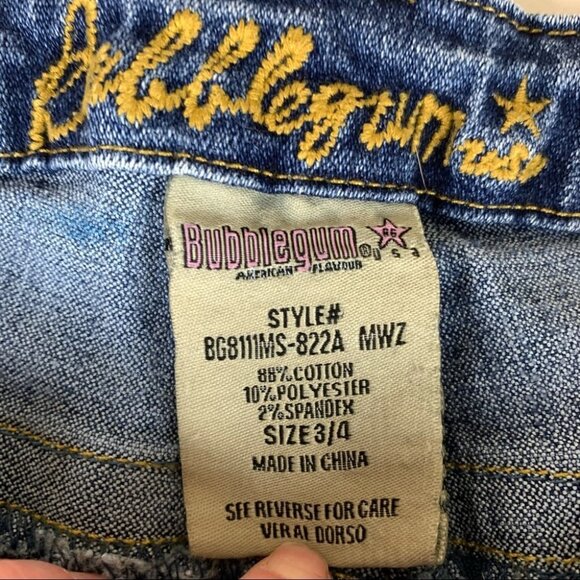 BUBBLEGUM American Flavour Y2K Mid Rise Straight Leg Jeans size 3/4 - Picture 4 of 10